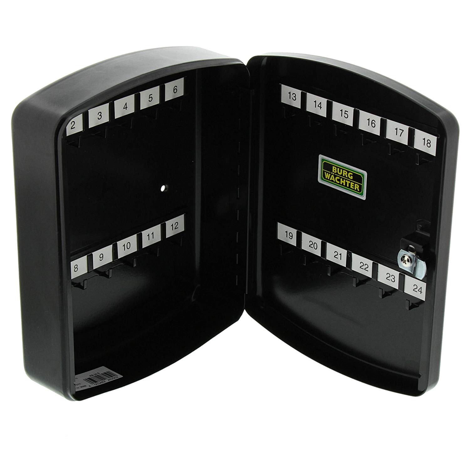 BURG-WÄCHTER, Key Cabinet, 24 Hooks, Sheet Steel, Height: 255 mm, KB 24 S, Black, Small - Image 3