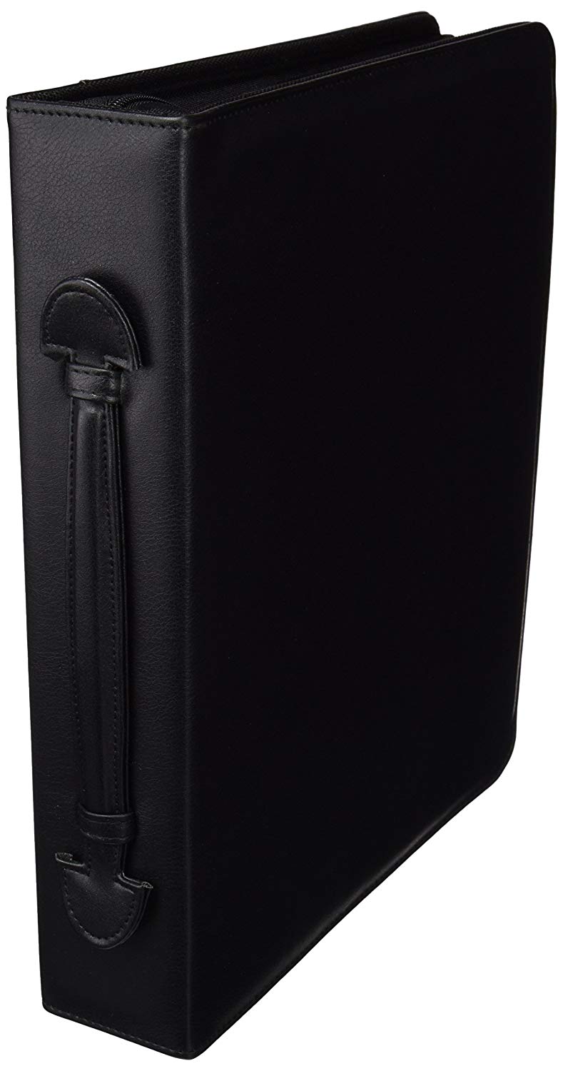 Alassio 30076 OSI Conference Folder in DIN A4 Format Imitation Leather Document Folder in Black 36 x 30 x 7.5 cm