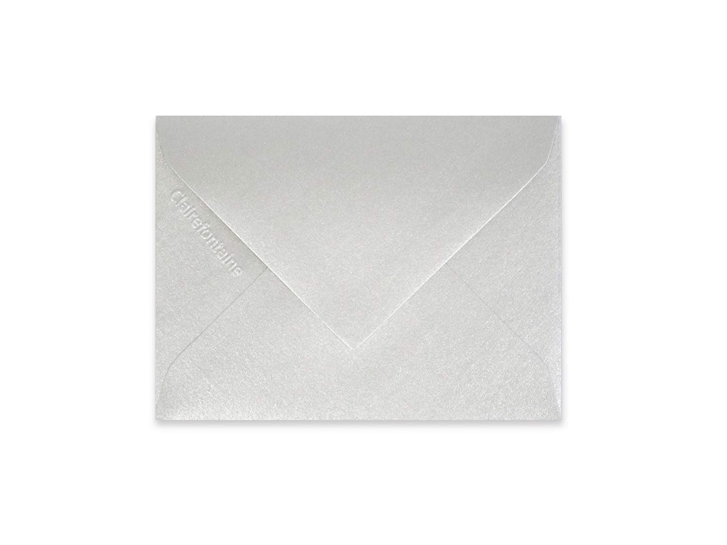 Clairefontaine 54070C Silver Iridescent Paper Pack of 20 Gummed Envelopes 7,5x10cm 120gsm Invitation Events Correspondence Pollen Range Premium Smooth - Image 2