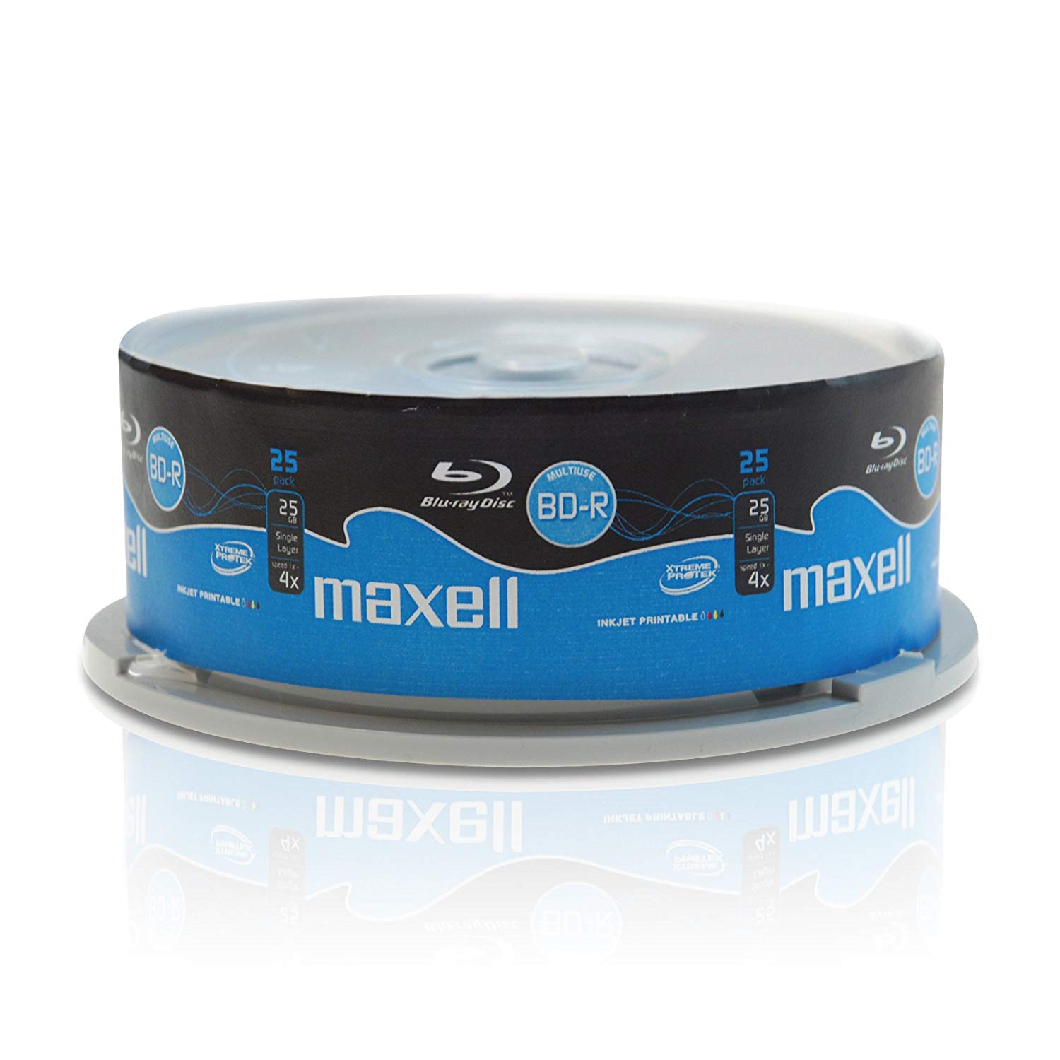 Blu-ray Disc Maxell BD-R 25 GB, 1-4x Speed fullprintable in Cakebox, 25 piece