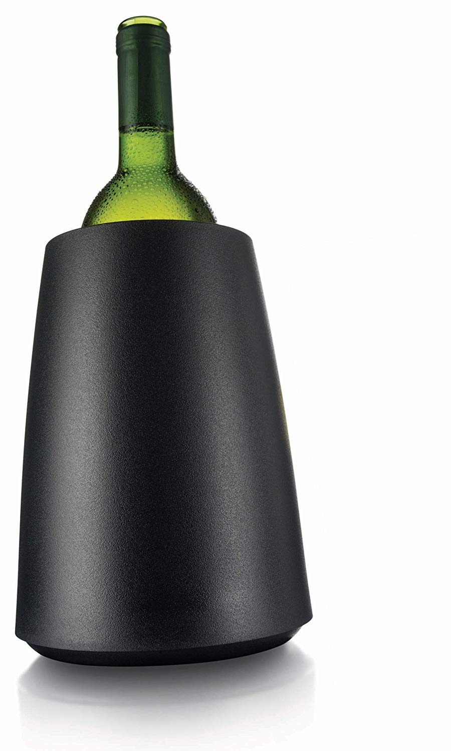 Vacu Vin Elegant Wine Cooler, Black, Active Wine Bottle Chiller with Freezer Sleeve, Modern Insulated Cooler