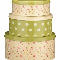 Premier Housewares Rose Cottage Storage Tins - Set of 3