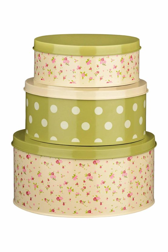Premier Housewares Rose Cottage Storage Tins - Set of 3