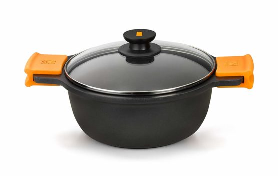 Braisogona Efficient- Cast Aluminium Tall Casserole, 24 cm, highly durable cast aluminium with pfoa-free non-stick coating Cookers Including Induction
