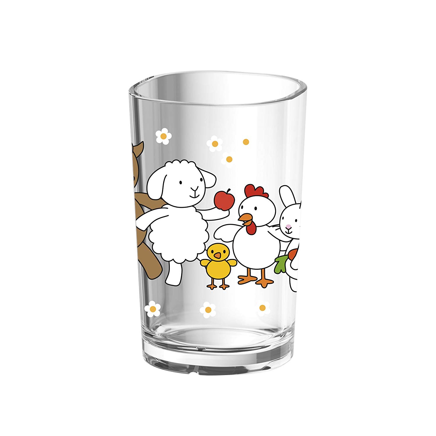 Emsa Farm Family 0.2 L 2029844 Beaker for Children's Bedrooms, Green, 6.4 x 6.4 x 10.6 cm