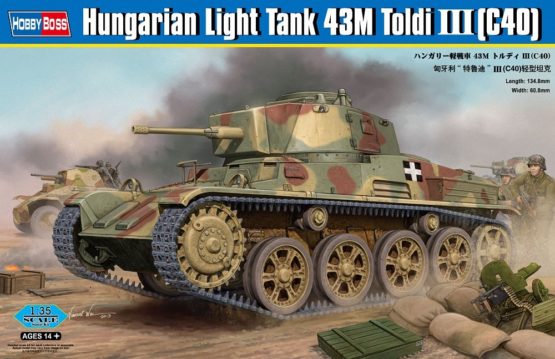 Hobbyboss 1:35 Scale Hungarian Light Tank 43M Toldi III (C40) Assembly Kit
