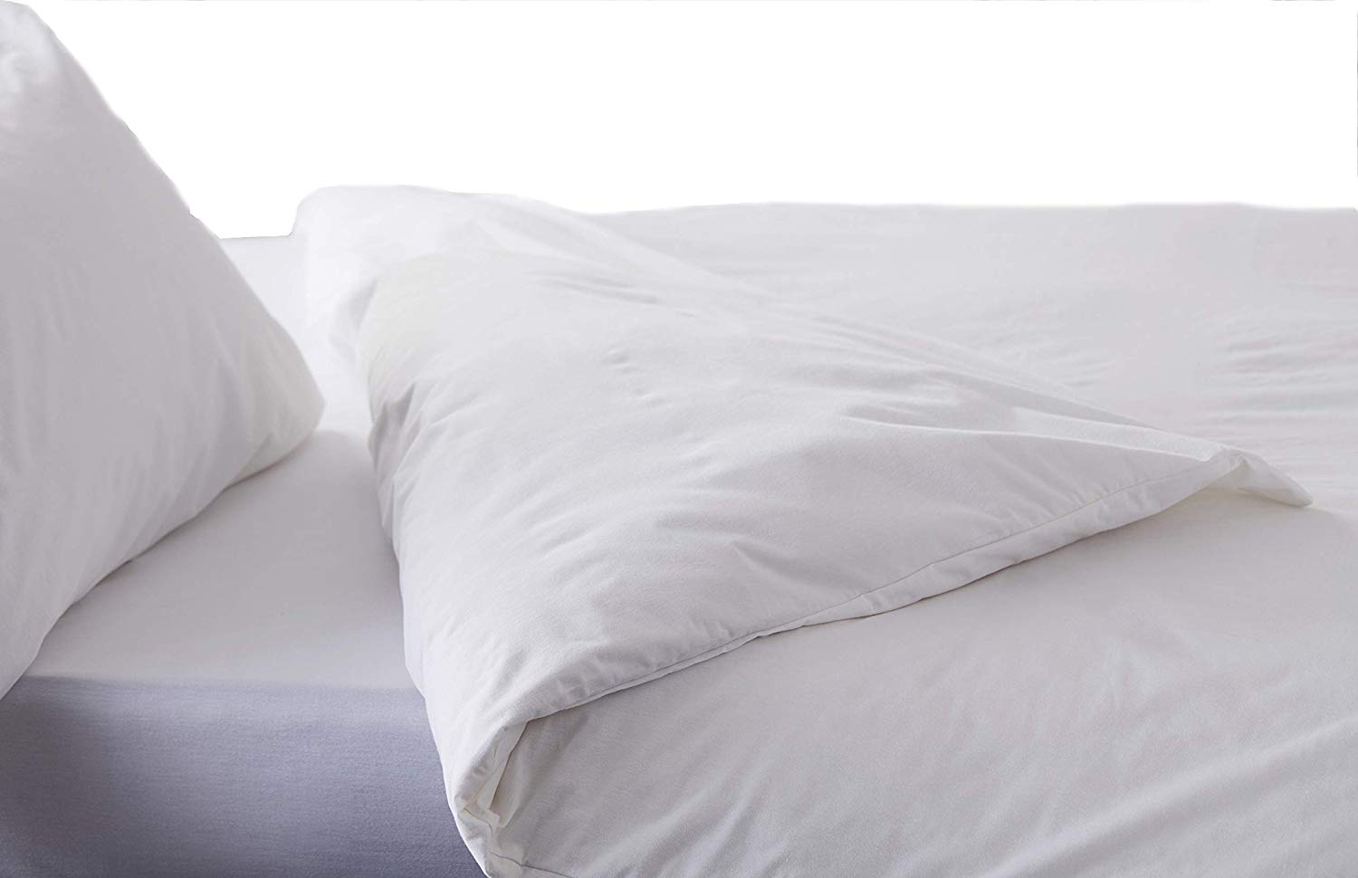 Hippychick Cotton Flat Waterproof Mattress Protector Double Bed Size 150 x 200 cm, Fully Waterproof Mattress Covers - Image 2