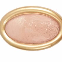 Caravan Pink/Gold Flake/Rim French Hand Painted Automatic Barrette