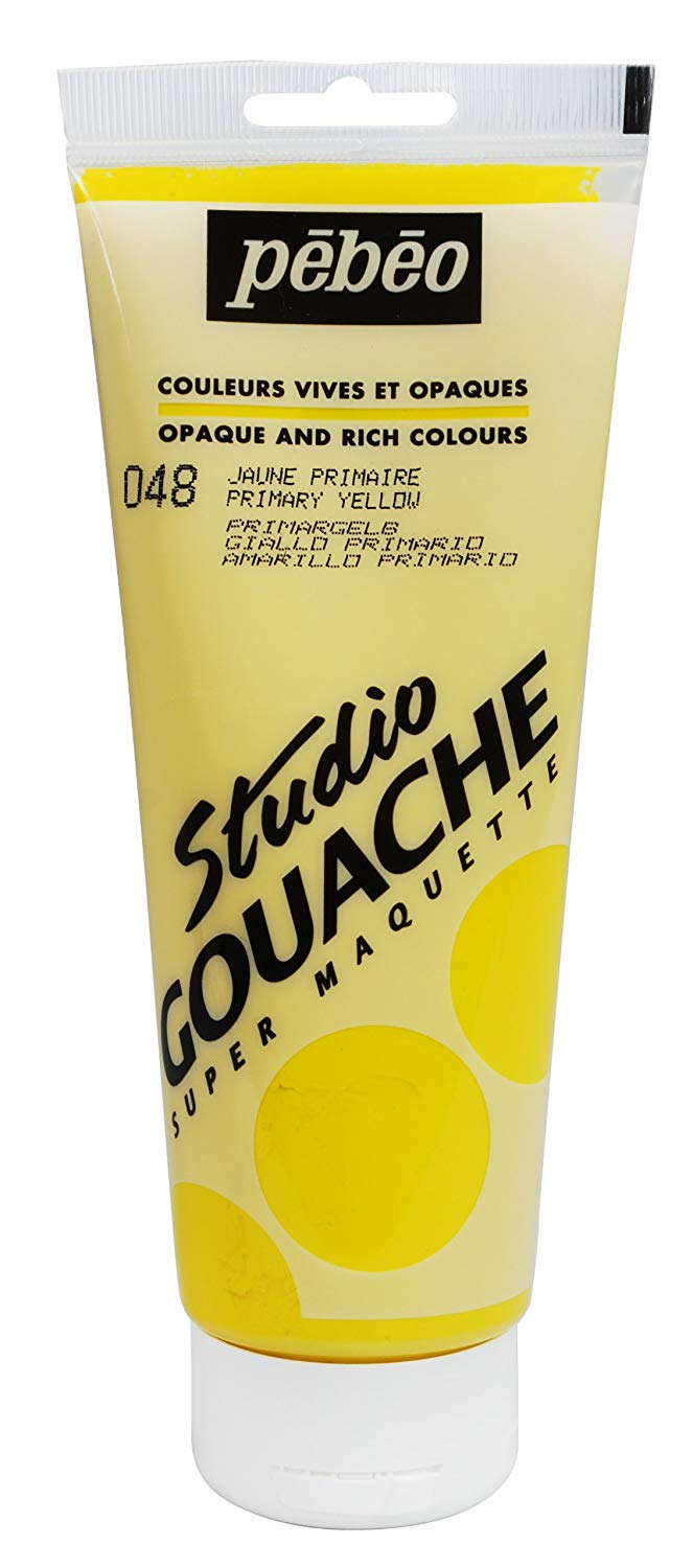 Pebeo Studio Gouache 220ml, Primary Yellow