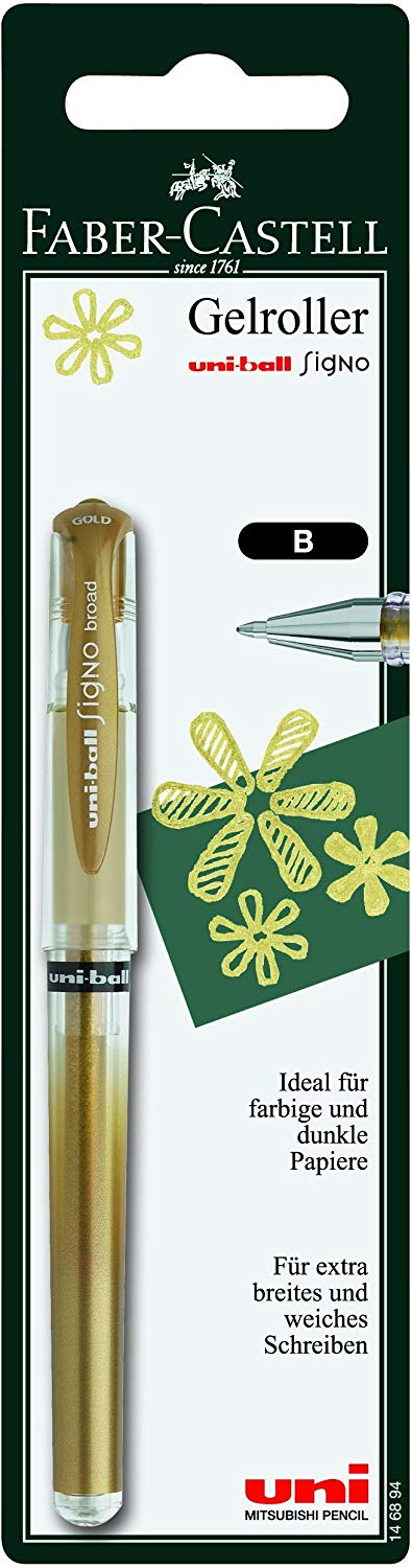 uni-ball 146894 1 mm "Signo Um-153" Gel Pen - Gold - Image 2