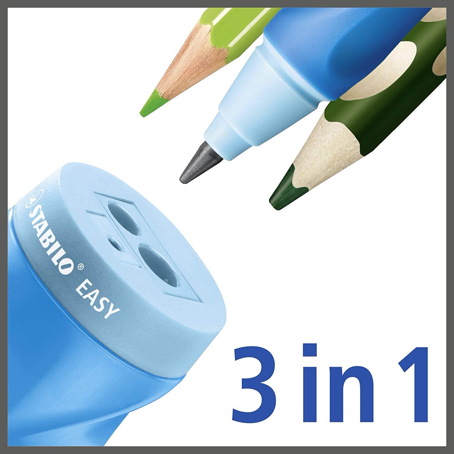 STABILO EASYsharpener - Ergonomic Container Sharpener - Left-Handed - Pack of 1 - Blue, Spitzer - Image 4