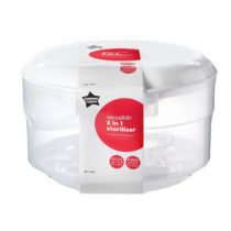 Tommee Tippee Essentials 2 in 1 Cold Water and Microwave Baby Bottle Steriliser, 4-Minute Sterilisation Cycle
