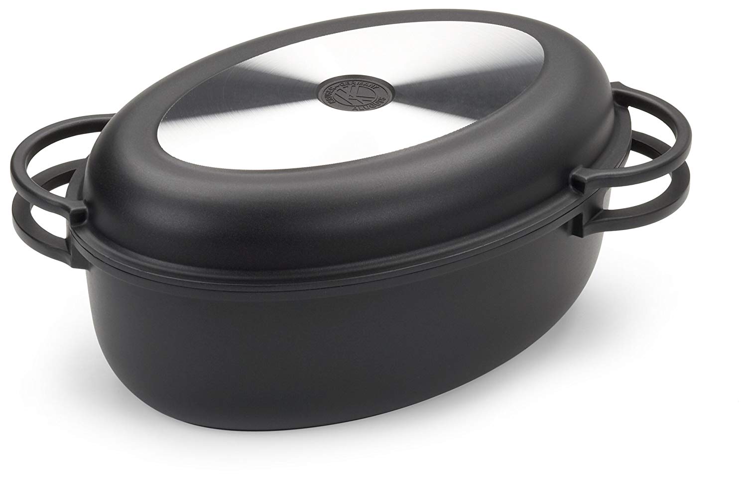 Karl Kruger Leipzig Aluguss Series Multibreter, with Grill Cover and 1 Pair of Gloves, 8 l, Black, 38 x 26 x 30 cm - Image 2