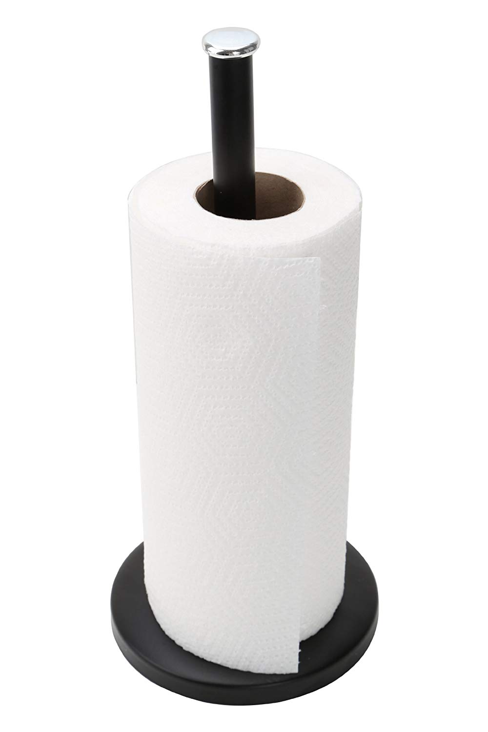 Premier Housewares Black Kitchen Roll Holder Free Standing, H33 x W15 x D15cm - Image 2