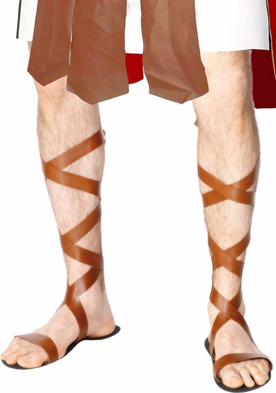Smiffy's Men's Roman Sandals, Brown, One Size, 28438 (US) - Image 2