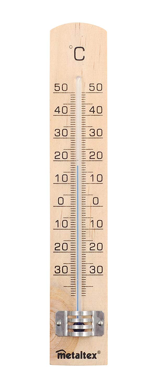 Metaltex 298005 Indoor Thermometer Brown 3 x 18 x 0.8 cm, Braun