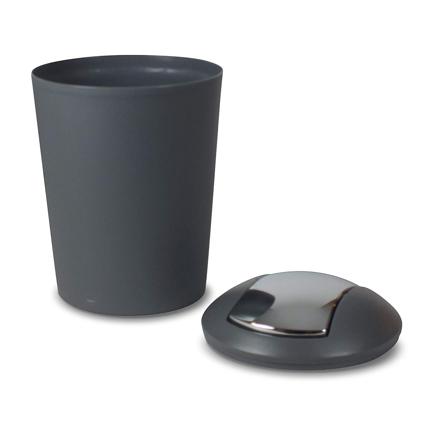 Kela MARTA Grey Swing Lid Bathroom Bin, 5 L - Image 3