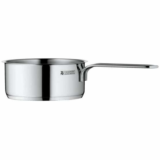 WMF sauce pan Ø 12 cm approx. 0,7l Mini stackable pouring rim Cromargan stainless steel brushed suitable for all stove tops including induction dishwasher-safe