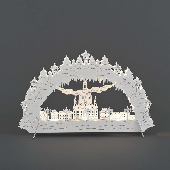 Konstsmide 2834-210EE Indoor Decoration Silhouette 3D Battery and Mains Powered Motif in White, 10 LEDs - Warm White, 43.5 cm*5.0 cm*26.0 cm - Image 2
