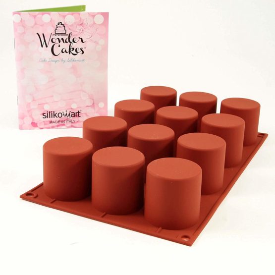 Silikomart Silicone Mould No.12 Tall Cylinders, Terracotta - Image 3