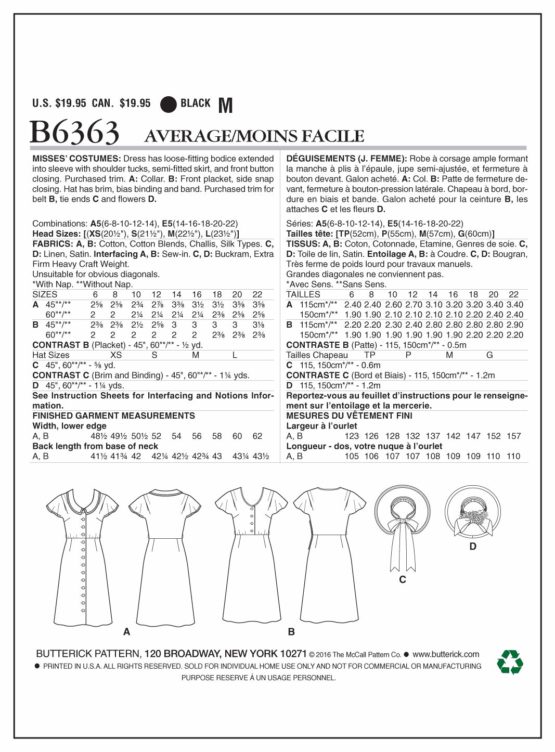 Butterick Patterns B6363A5 Misses Costumes,Sizes 6-14 - Image 2