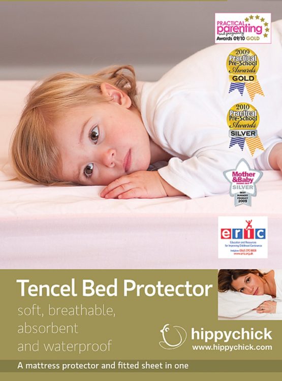 Hippychick Coloured Tencel Waterproof Breathable Hypoallergenic Fitted Cot Sheet - Yellow