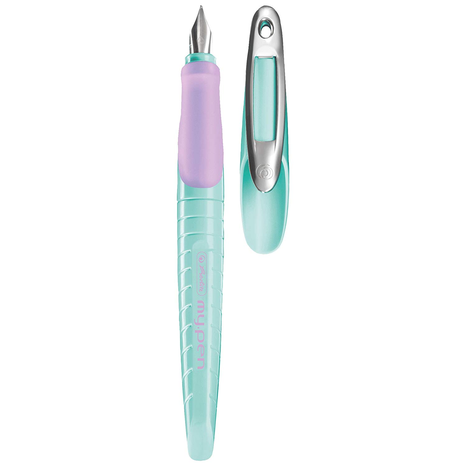 Herlitz my.pen M-Nib Fountain Pen - Mint / Purple