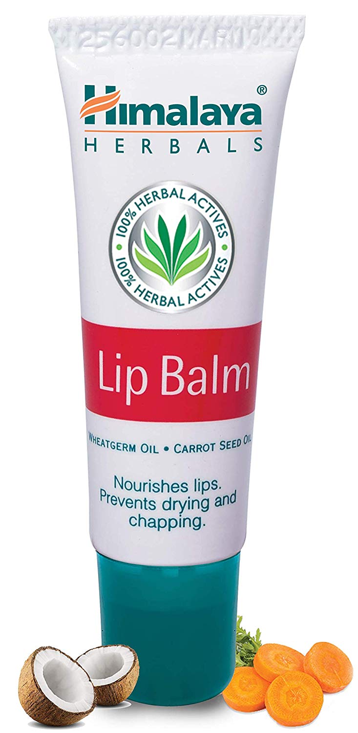 Himalaya Lip Balm with Wheatgerm Oil & Carrot Seed Oil Repairs Dry and Chapped Lips- 4.5g, Pack of 1