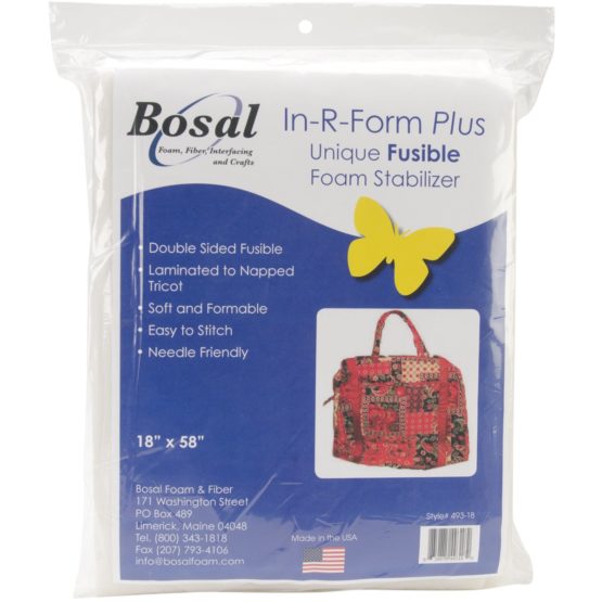 Bosal "In- R- Form" Plus Unique Fusible Foam Stabilizer, White, 18 x 58-Inch