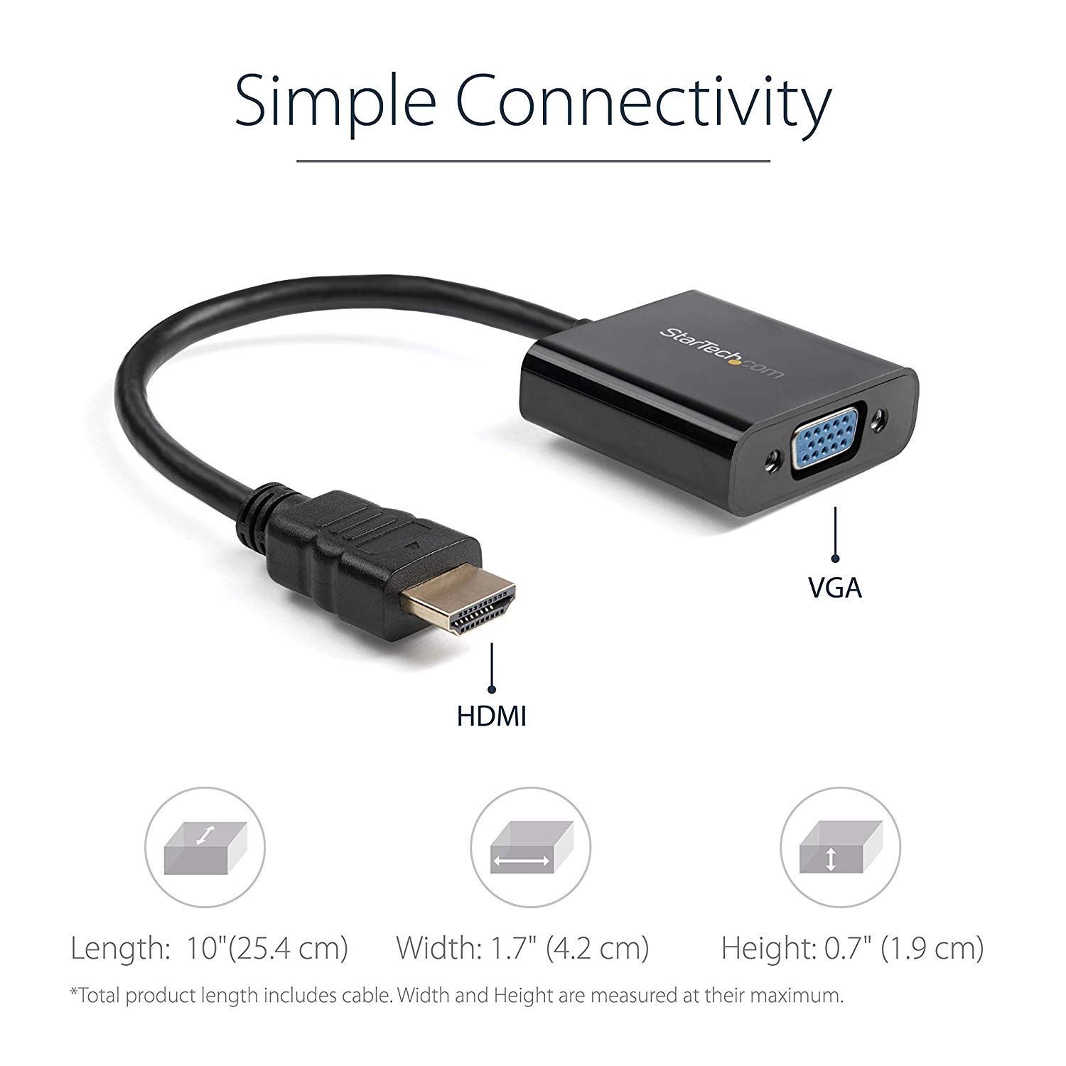 StarTech.com 1080p 60Hz HDMI to VGA High Speed Display Adapter - Image 3
