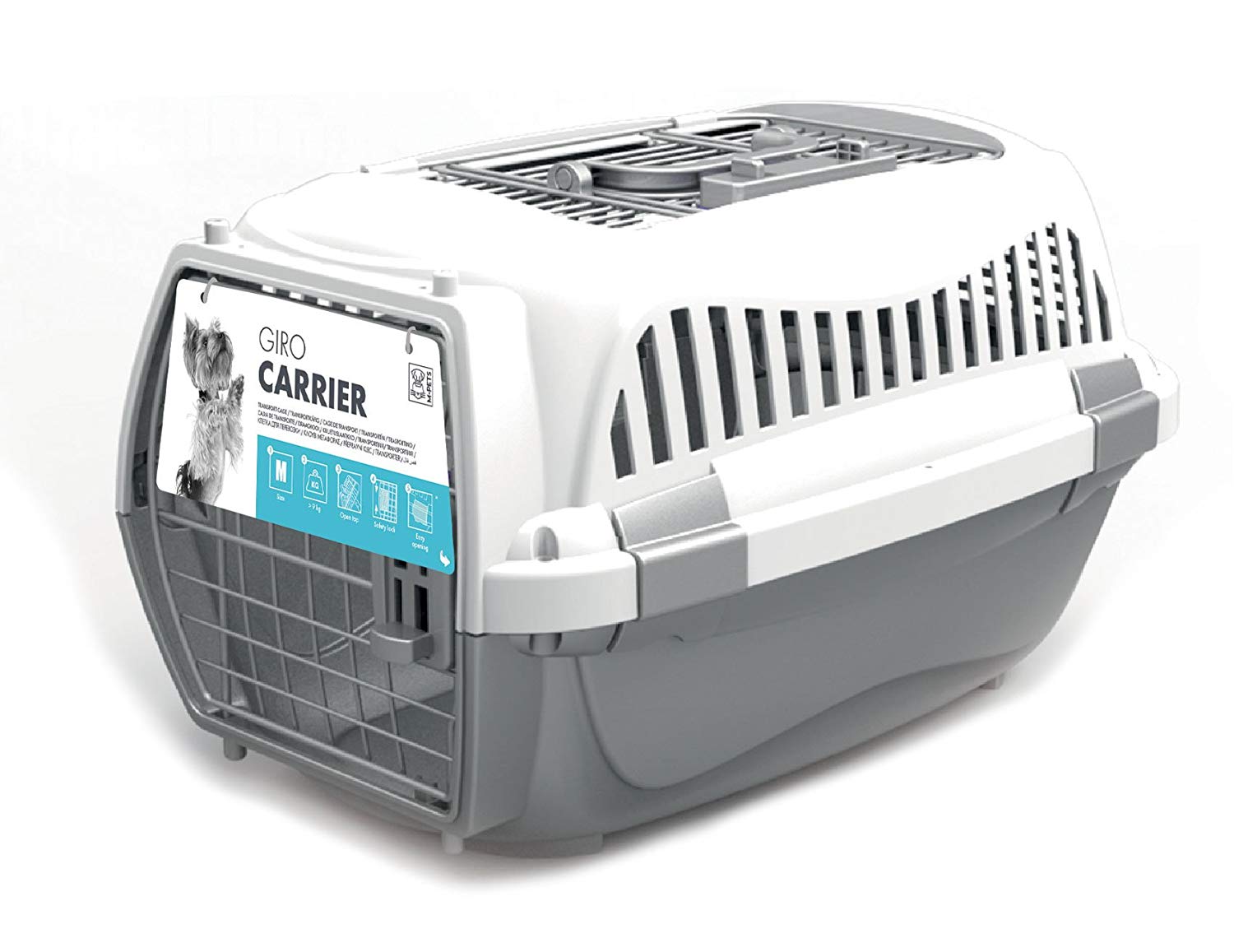 MPETS Giro Dog Carrier Size M, white, 57 cm L x 36 cm W x 33 cm H