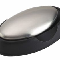 KitchenCraft Odour Removing Stainless Steel Soap Bar with Stand, 10 x 7 cm