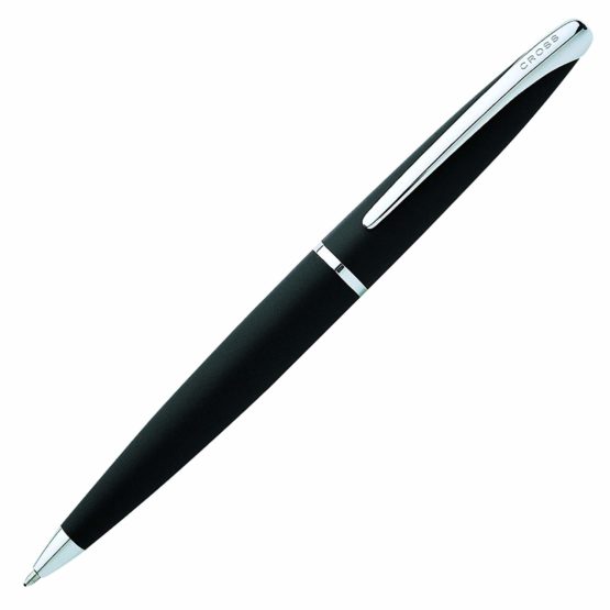 CROSS ATX - Basalt Ballpoint Pen with Chrome Plated Attributes + Box, Black