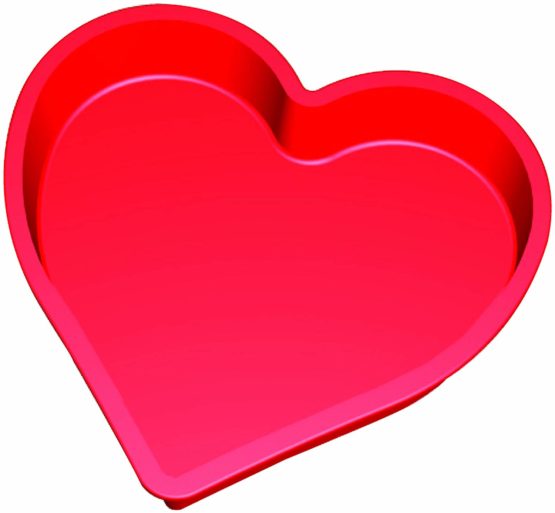 Lékué 1300 ml Heart Cake Mould, Red