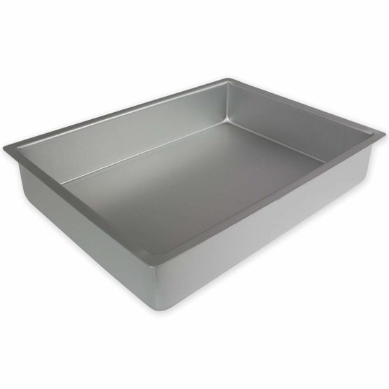 PME OBL12163 Aluminium Oblong Cake Pan 12 x 16 x 3-Inch Deep , Silver - Image 2