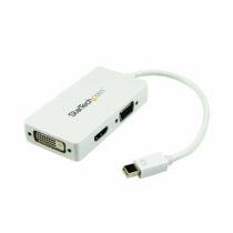StarTech Travel A/V Adapter: 3-in-1 Mini DisplayPort to VGA DVI or HDMI Converter - White (MDP2VGDVHDW)