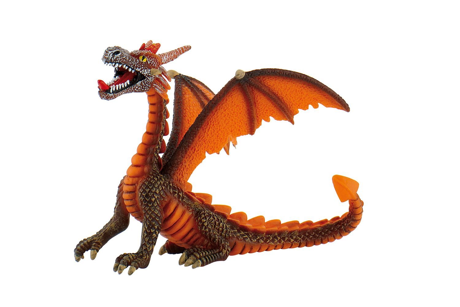 Bullyland Dragon sitting orange Figurine, 75595, Medium