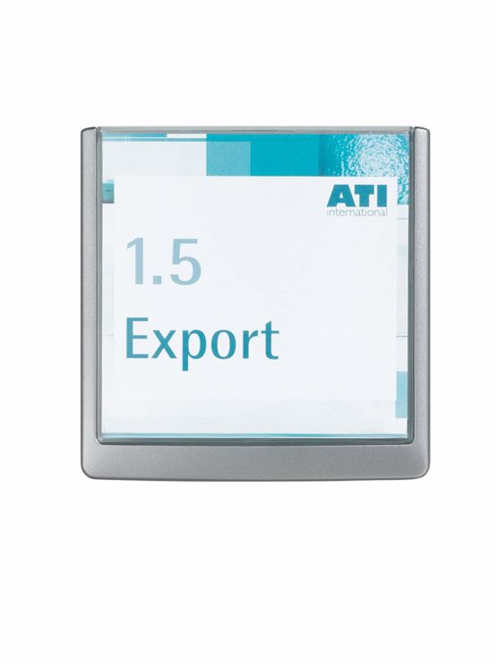 Durable Click Information Sign 149 x 148.5 mm Graphite | Door and Wall Sign | Includes Fittings | Ideal for Offices, Hotels, Public Buildings, etc.
