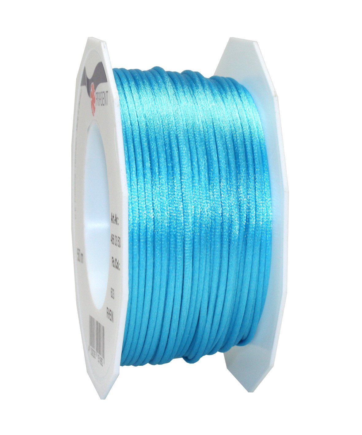 C.E. Pattberg RHEIN Cord Ribbon, aquamarine, 50 m Braided Cord for Wrapping Gifts Parcels, And Presents, 3 mm Width