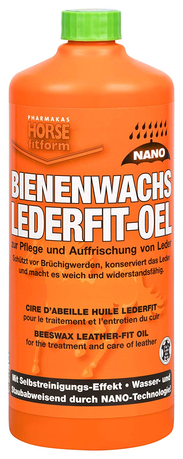 Kerbl Pharmaka 32552 Beeswax Leather Fit Oil 1 L, Large