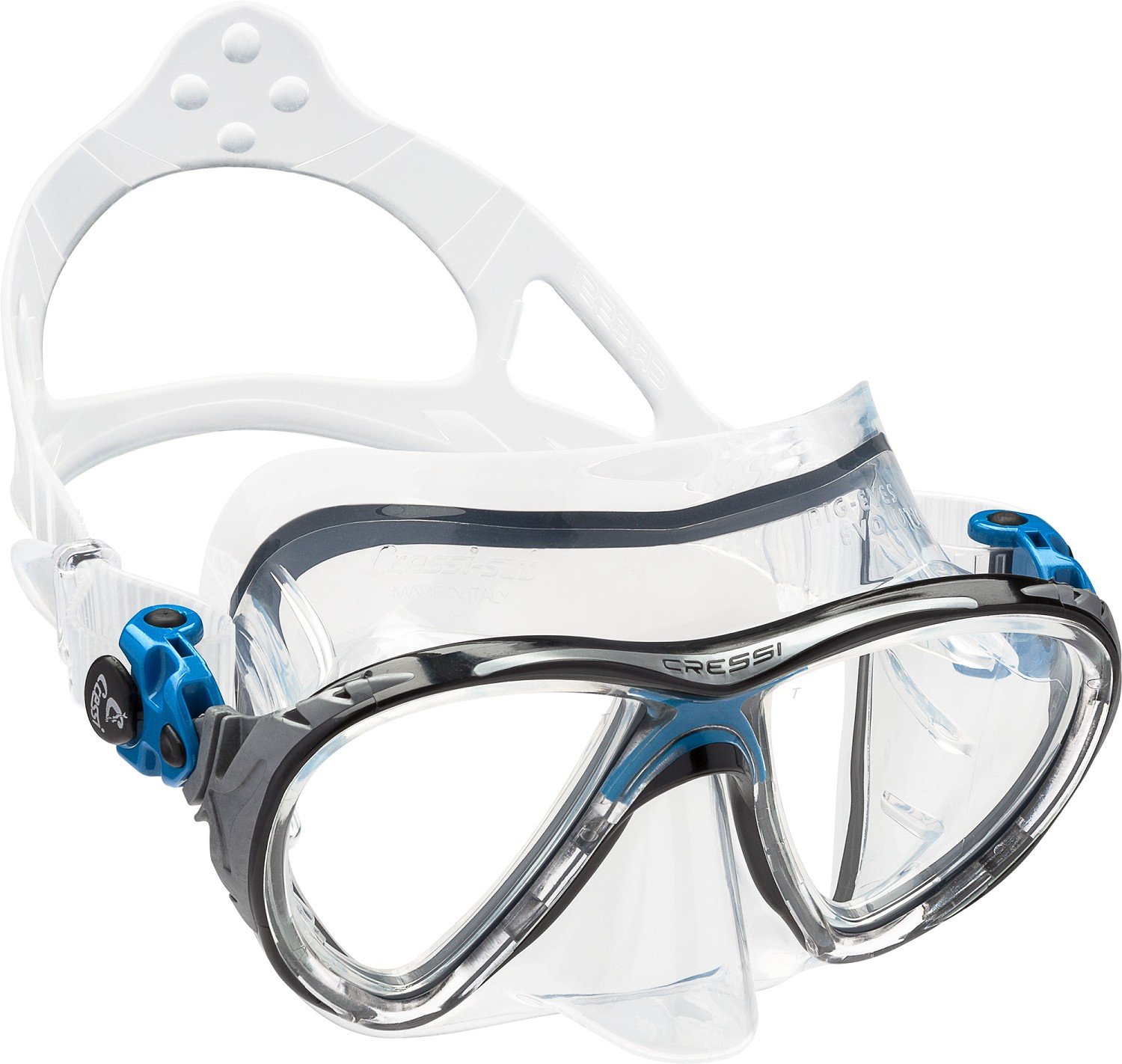 Cressi Big Eyes Evo & Alpha Ultra Dry Snorkel Set Adults, Silicone Snorkel Mask, Dry-Top Breathing Tube, Fit Diving Mask