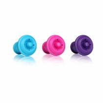 Vacu Vin Wine Saver Vacuum Stoppers, Set of 3 - Purple / Blue / Pink
