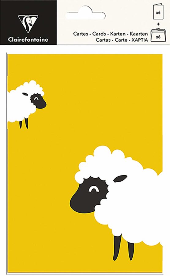Clairefontaine Leapfrog Pack of 6 cards and envelopes