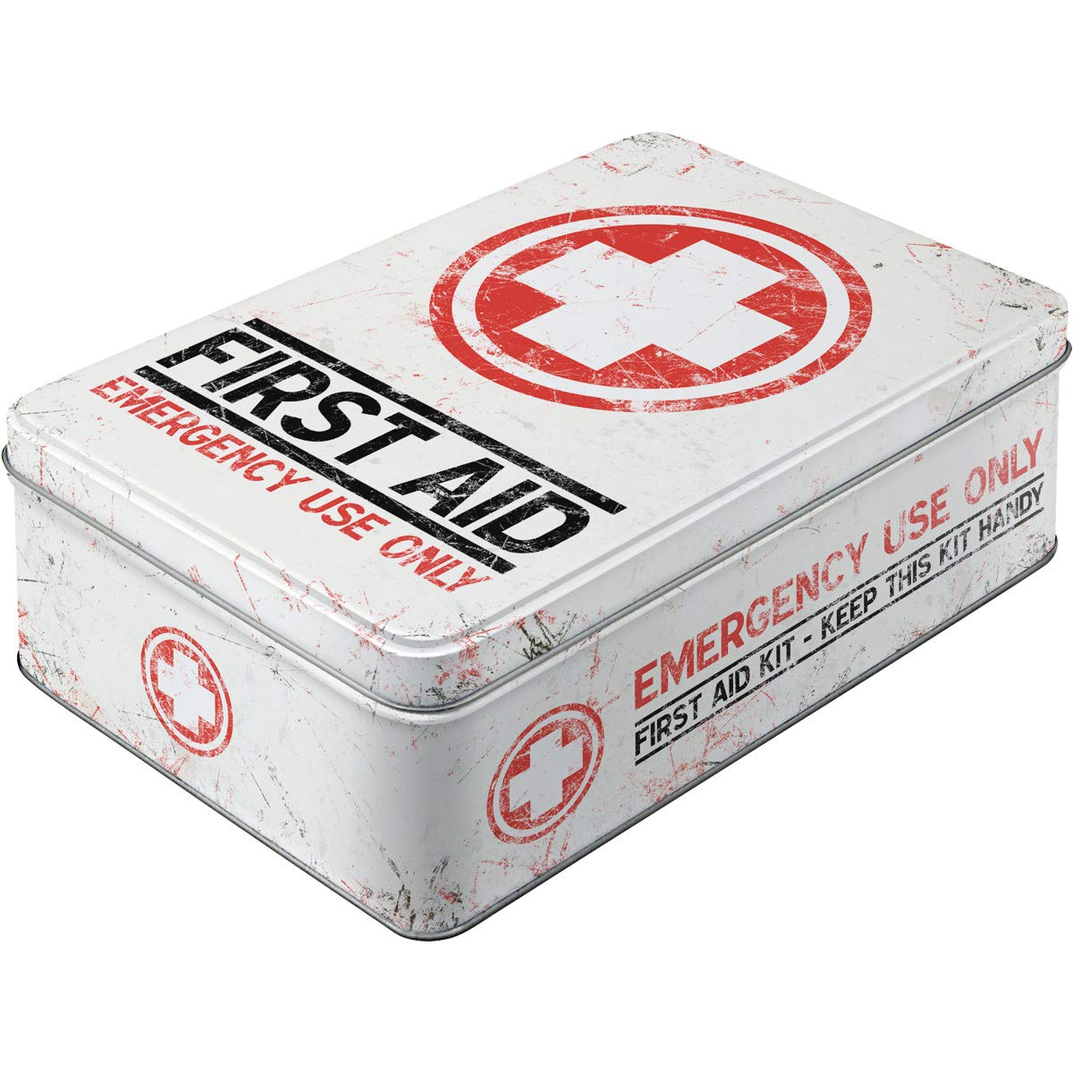 Nostalgic Art 30704 Pharmacy First Aid Kit-Storage Box Flat, Multicoloured, 1 pièce