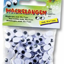 Folia 751007 Wiggle Eyes with Moving Pupils 10 x 7 mm Set of 100