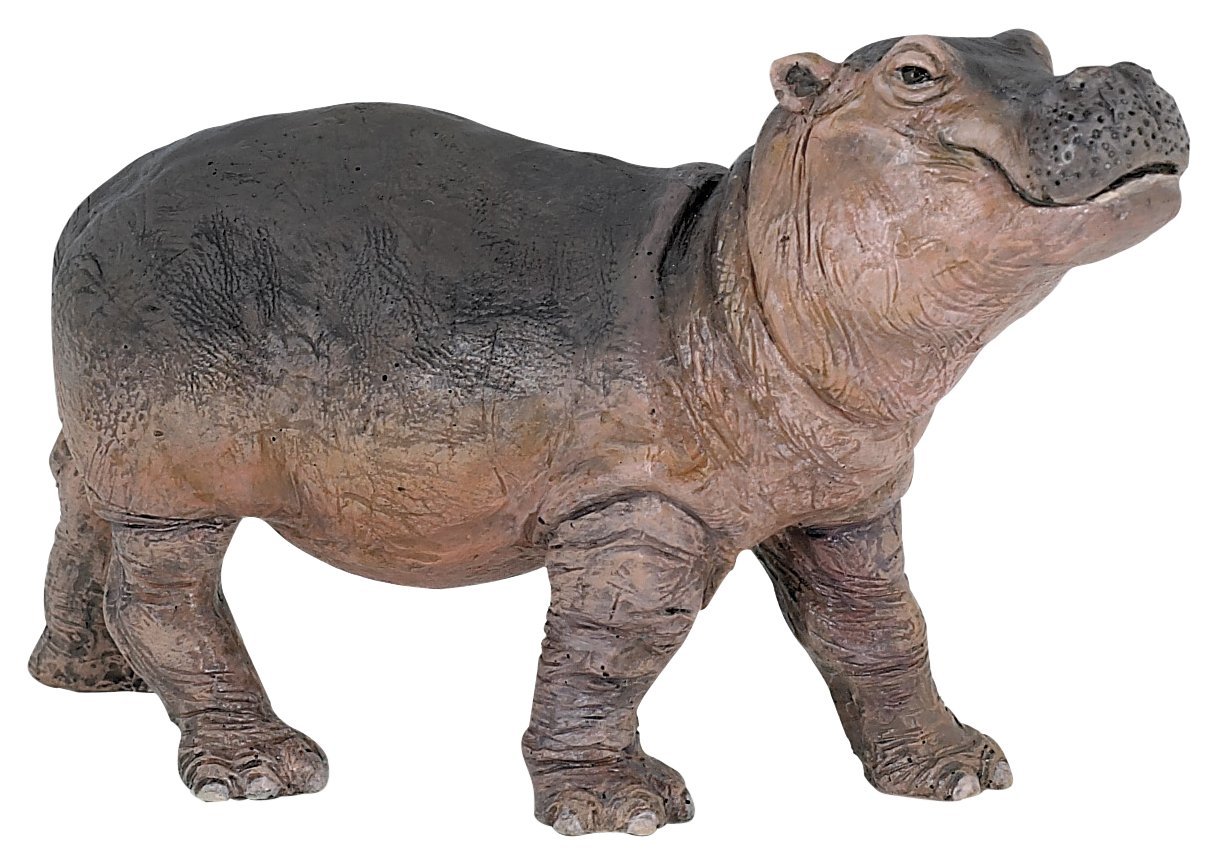 Papo WILD ANIMAL KINGDOM Figurine, 50052 Hippopotamus Calf, Multicolour, Papo 50052 Hippopotamus Calf, Multicolour, 9 cm x 3 cm x 6 cm