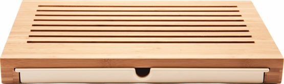 Alessi |GAG02 Sbriciola Bamboo Cutting Board with Crumble Collection Drawer