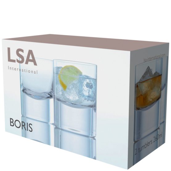 LSA BI06 Boris Tumbler 250 ml Clear x 2 - Image 4
