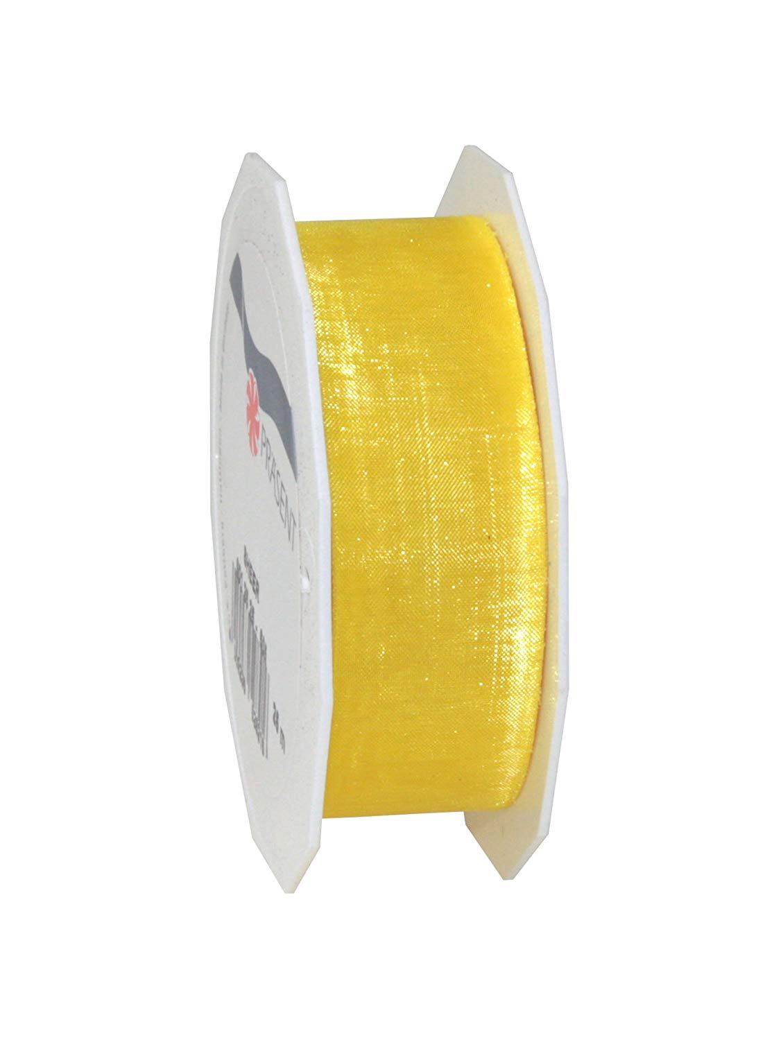 C.E. Pattberg Sheer Organza Ribbon Yellow, 27 Yards Gift Wrap Ribbon, 1 inch Width, Accessories for Decoration & Handicrafts