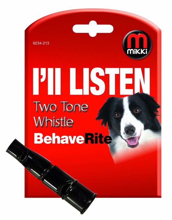 Mikki Dog and Puppy 2-Tone Training Whistle - for Dog Obedience and Recall Training